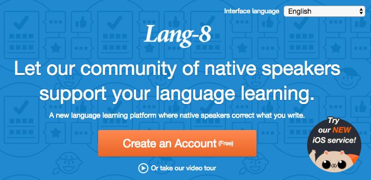 lang-8 home page